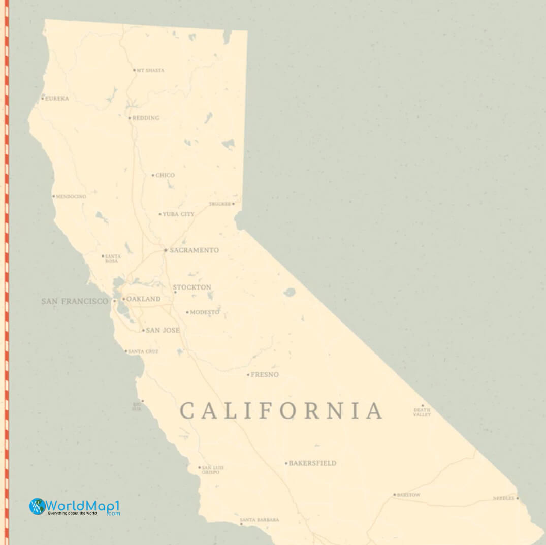 Map of Northern California